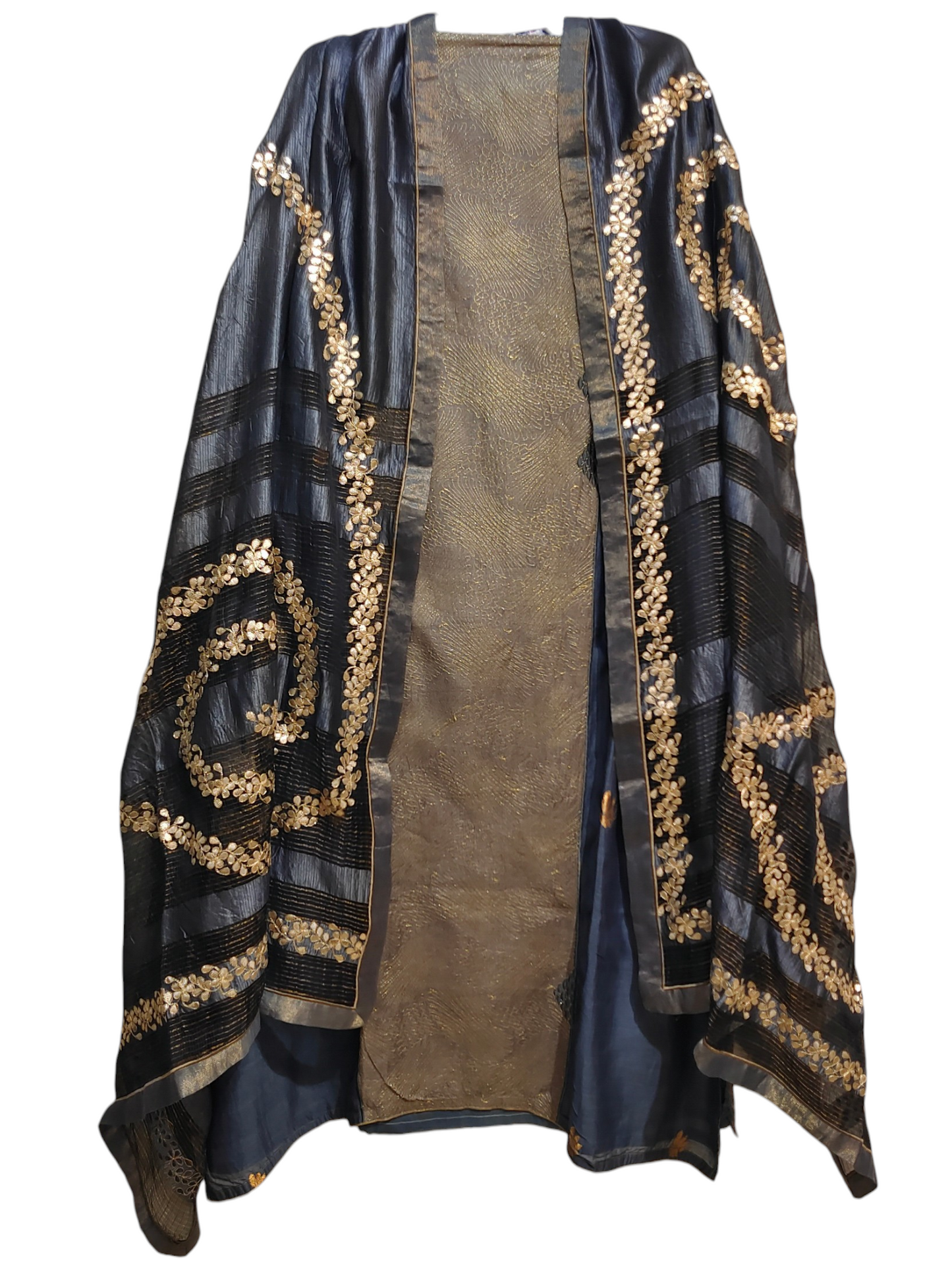 Semi Stitched Chanderi Formal Suitset