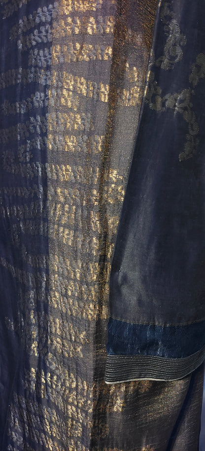 Semi Stitched Chanderi formal Suitset