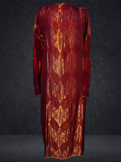 Semi Stitched Formal chanderi Kurta