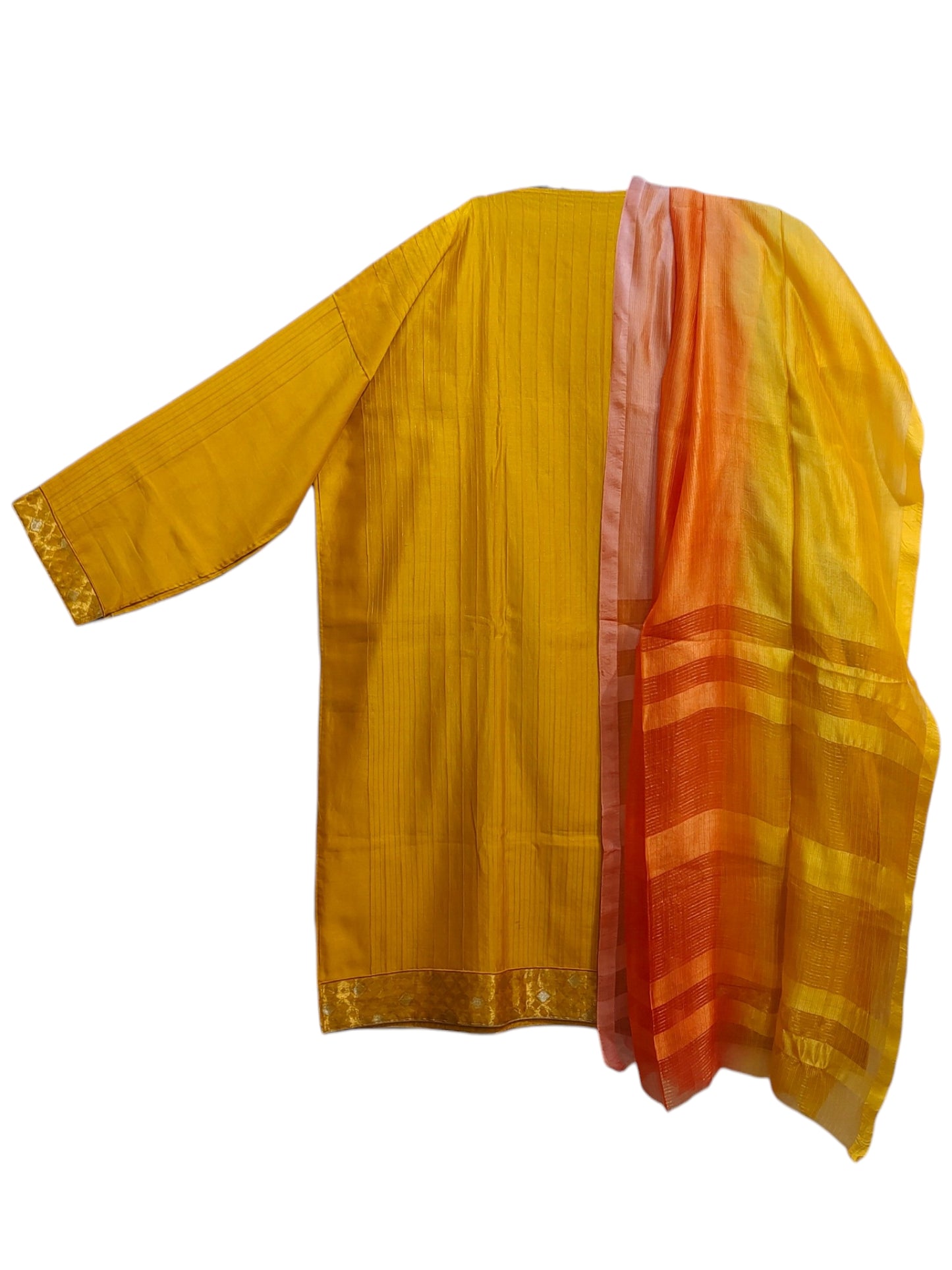 Semi Stitched Chanderi Formal Suitset