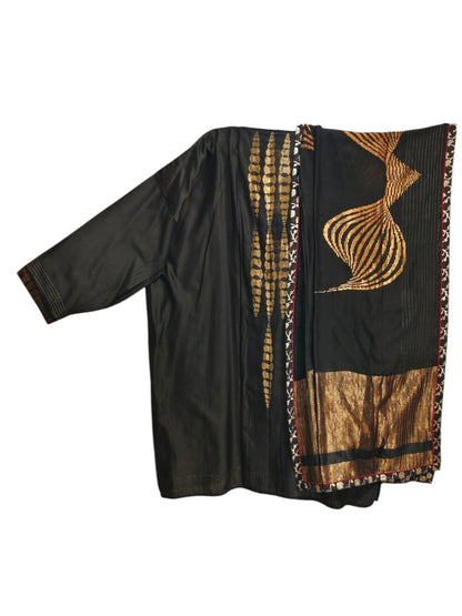 Semi Stitched Chanderi Formal Suitset