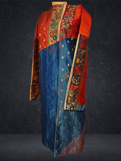Semi Stitched Chanderi kurta