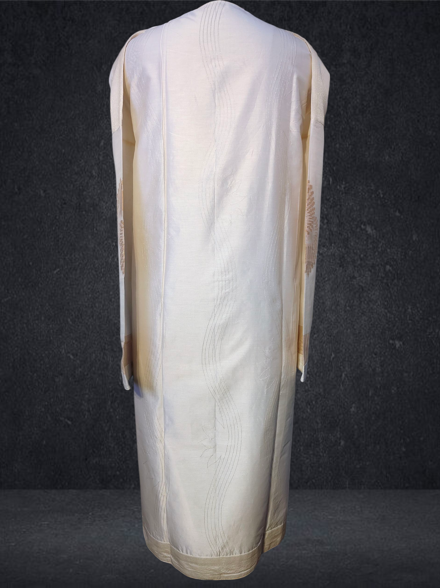 Semi Stitched Formal chanderi Kurta