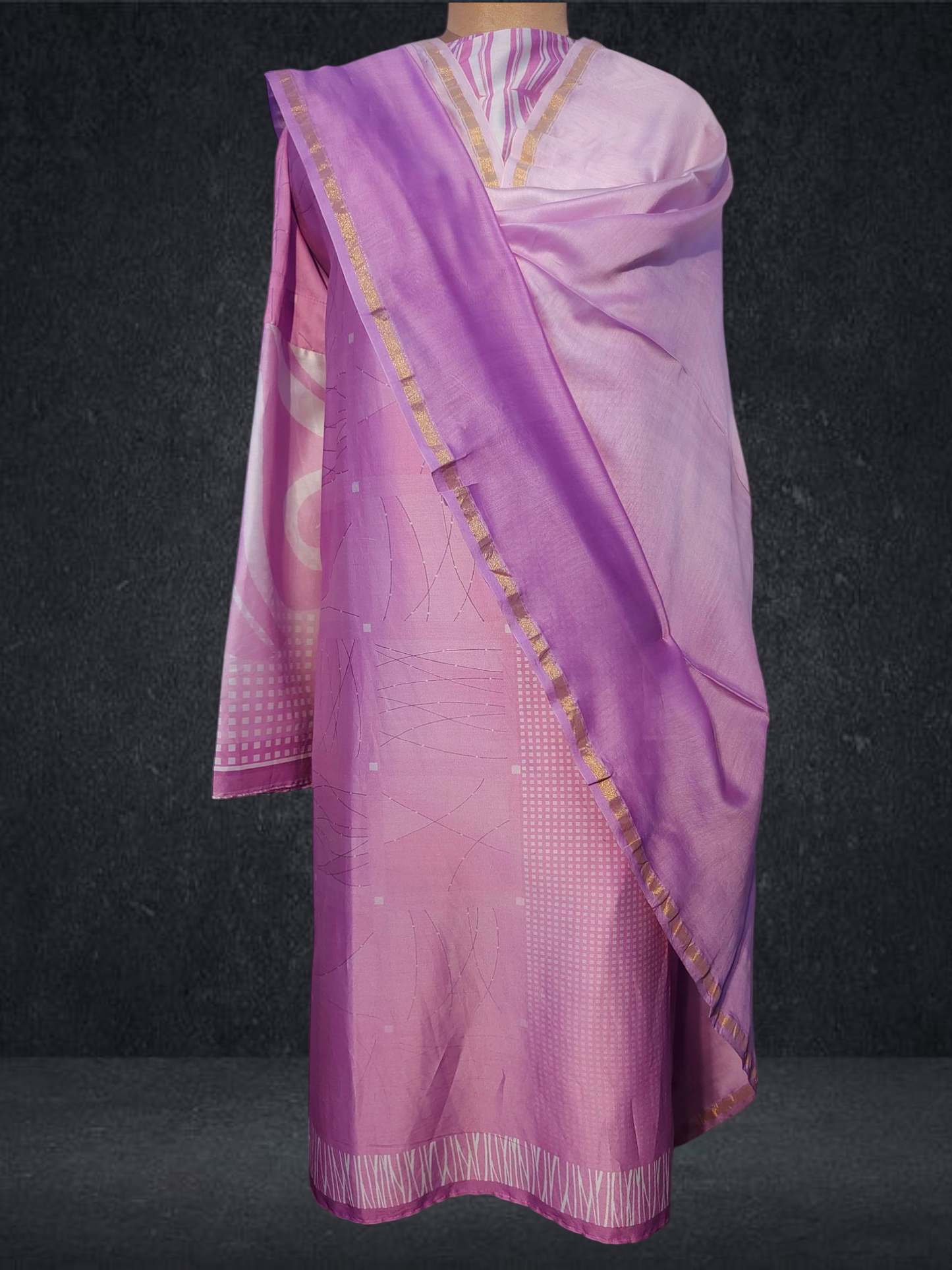 Semi Stitched Chanderi kurta VISHAL KAPUR