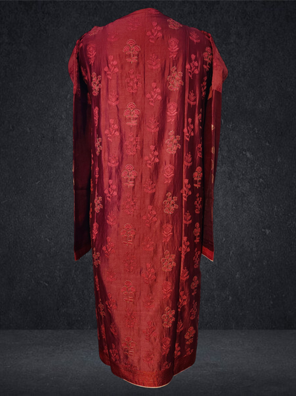 Semi Stitched Formal chanderi Kurta