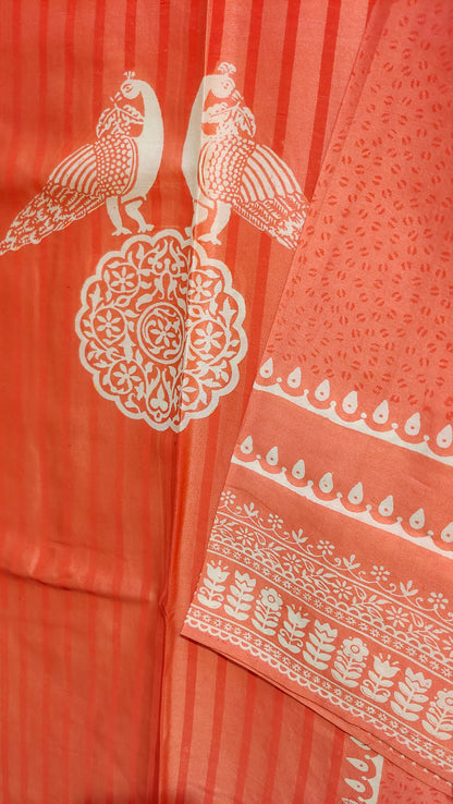 Semi Stitched Chanderi Casual kurta