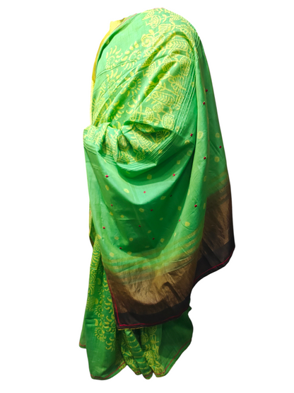 Formal Chanderi Block Printed Saree