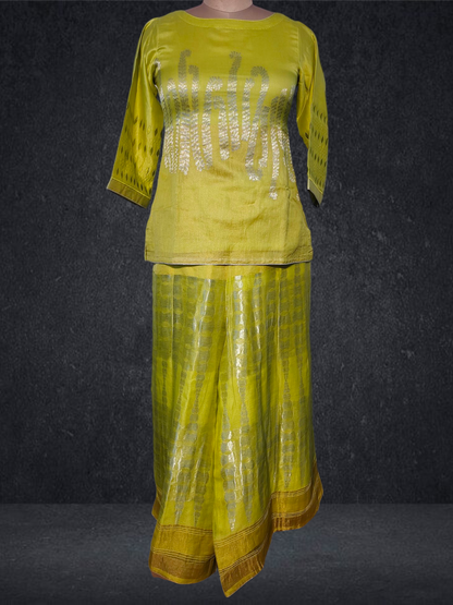 Stitched Palazzo With Crop Top Dress
