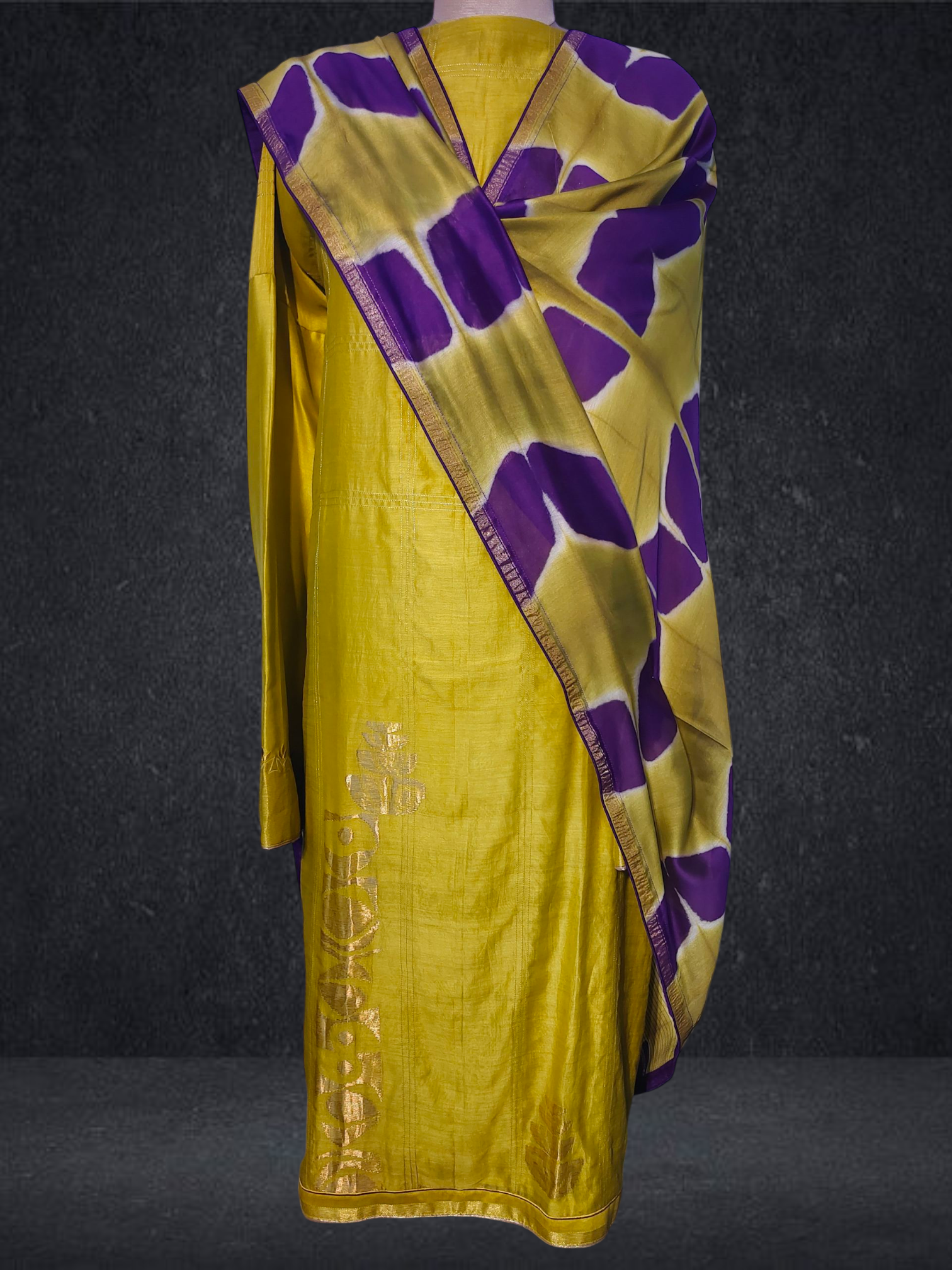 Semi Stitched Formal chanderi Suitset VISHAL KAPUR