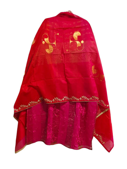 Semi Stitched Chanderi Formal Suitset