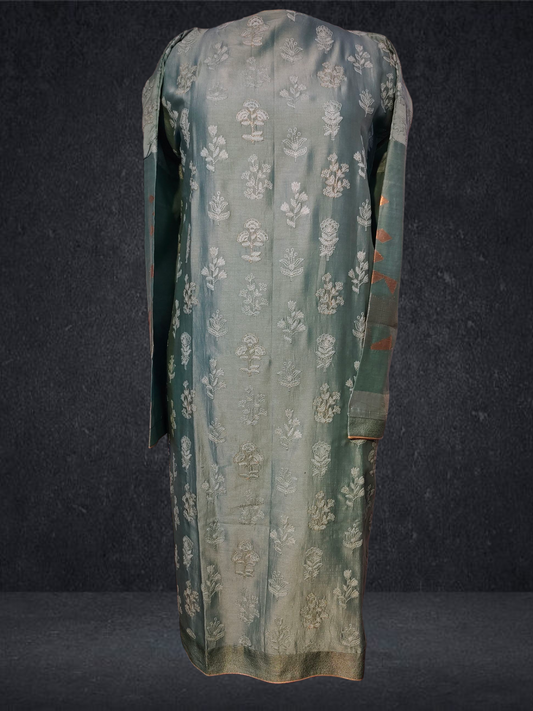 Semi Stitched Formal chanderi Kurta