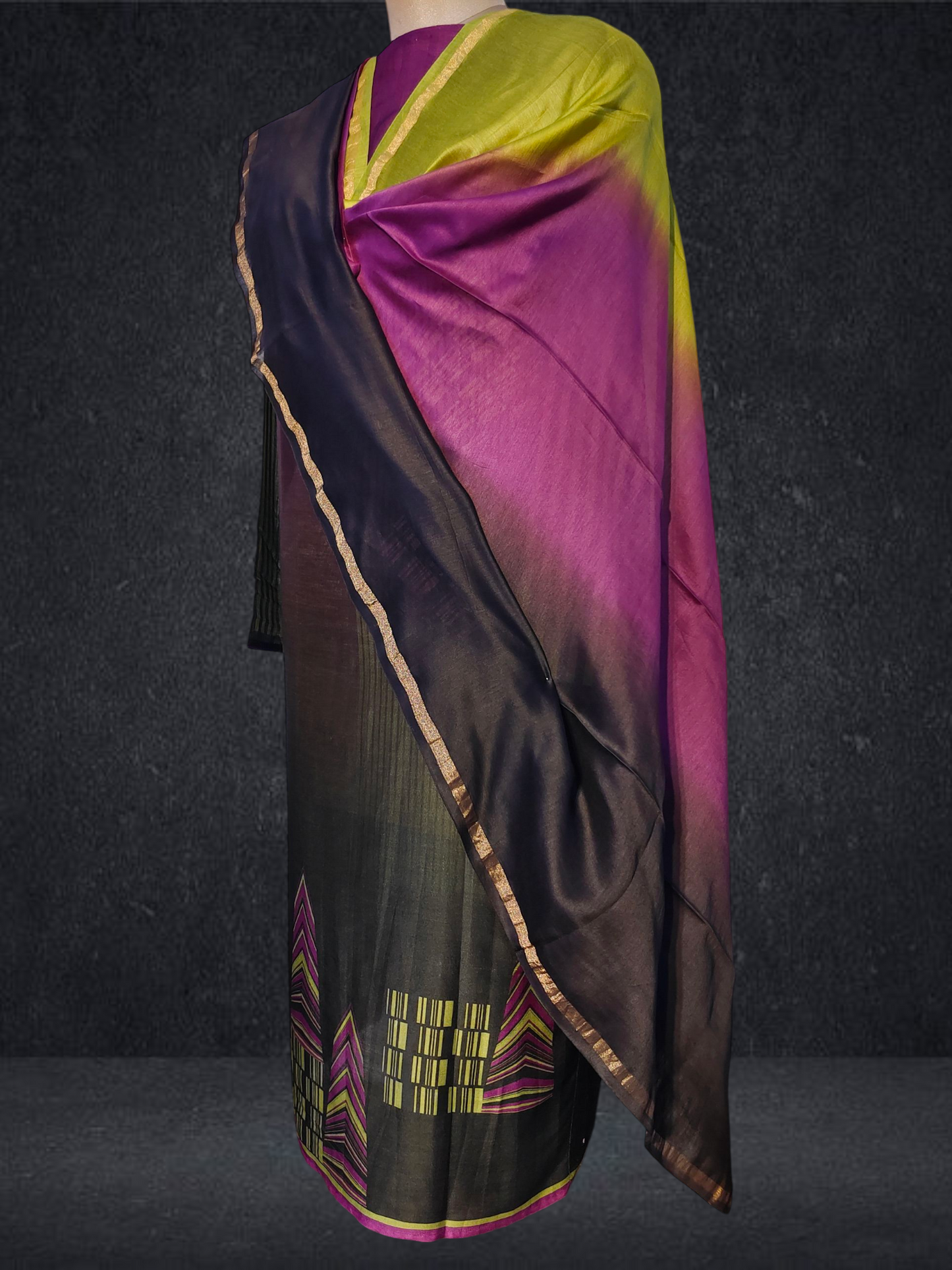 Semi Stitched Chanderi Casual Suitset VISHAL KAPUR