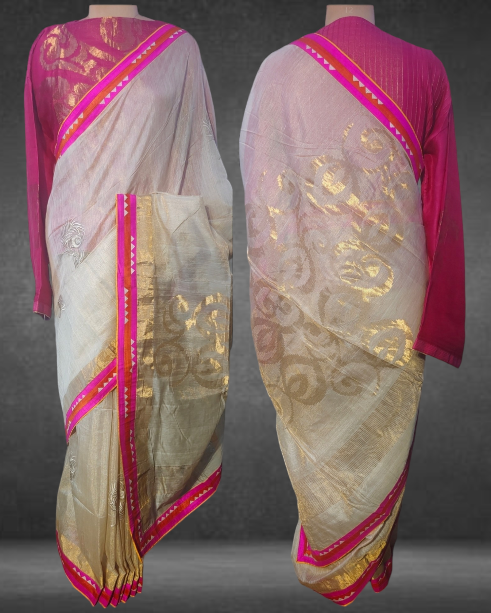 Formal Chanderi Tissue Saree(VKSR05MAY03) VISHAL KAPUR STUDIO