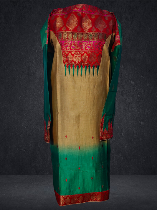 Semi Stitched Chanderi kurta