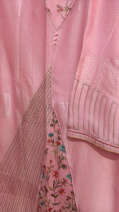 Semi Stitched Chanderi Casual kurta