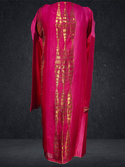 Semi Stitched Formal chanderi Kurta