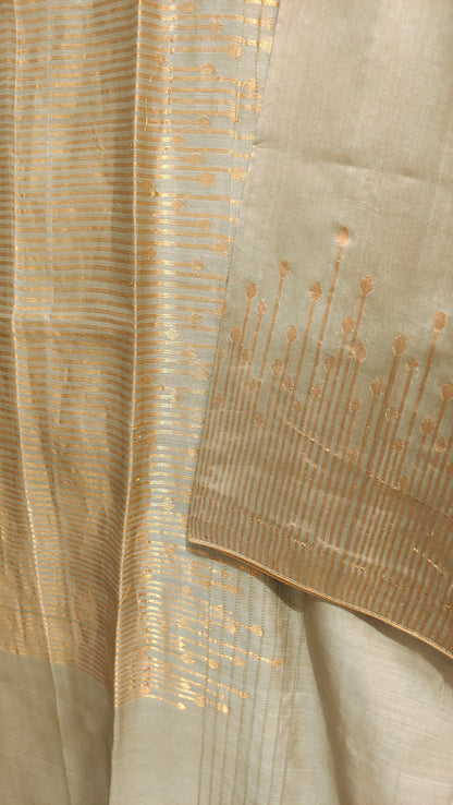 Semi Stitched Chanderi Formal Suitset