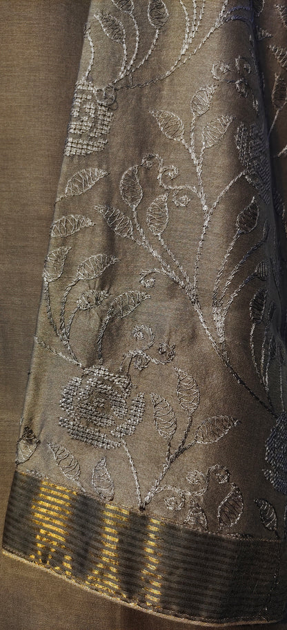 Semi Stitched Chanderi Kurta