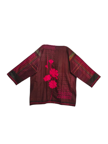 Semi Stitched printed chanderi Tunic