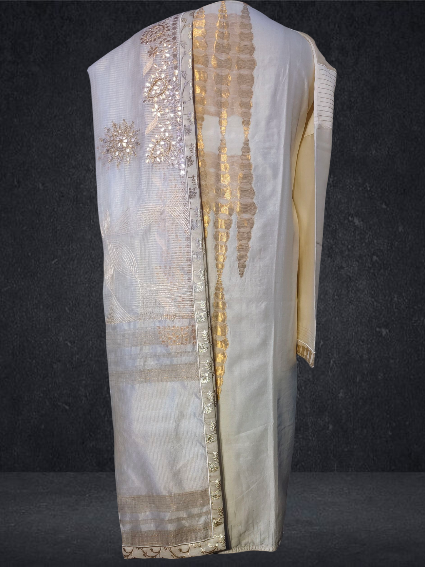 Semi Stitched Formal chanderi Suitset