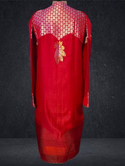 (Copy) Semi Stitched Formal chanderi Suitset VISHAL KAPUR