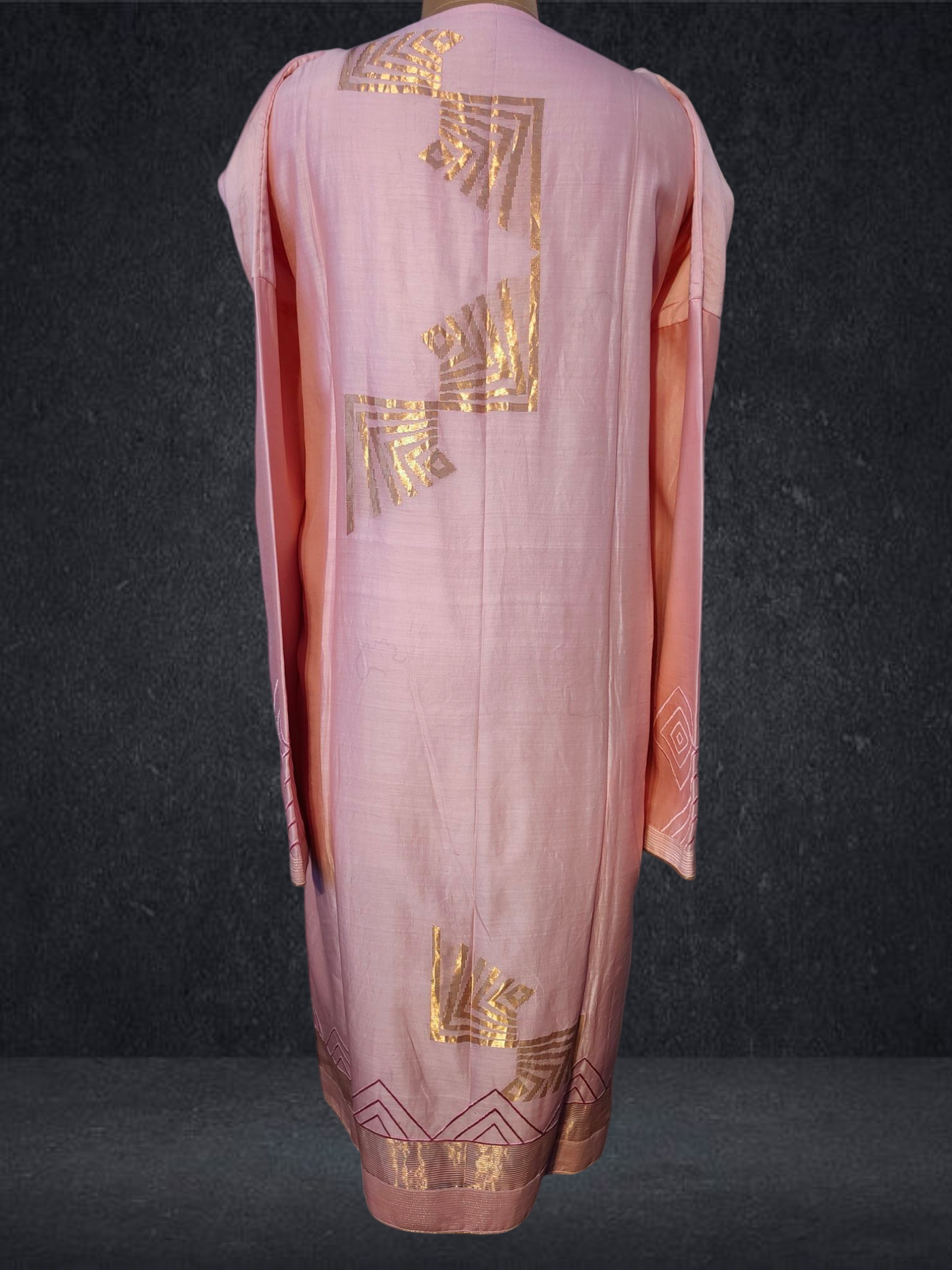 Semi Stitched Chanderi Formal Suitset