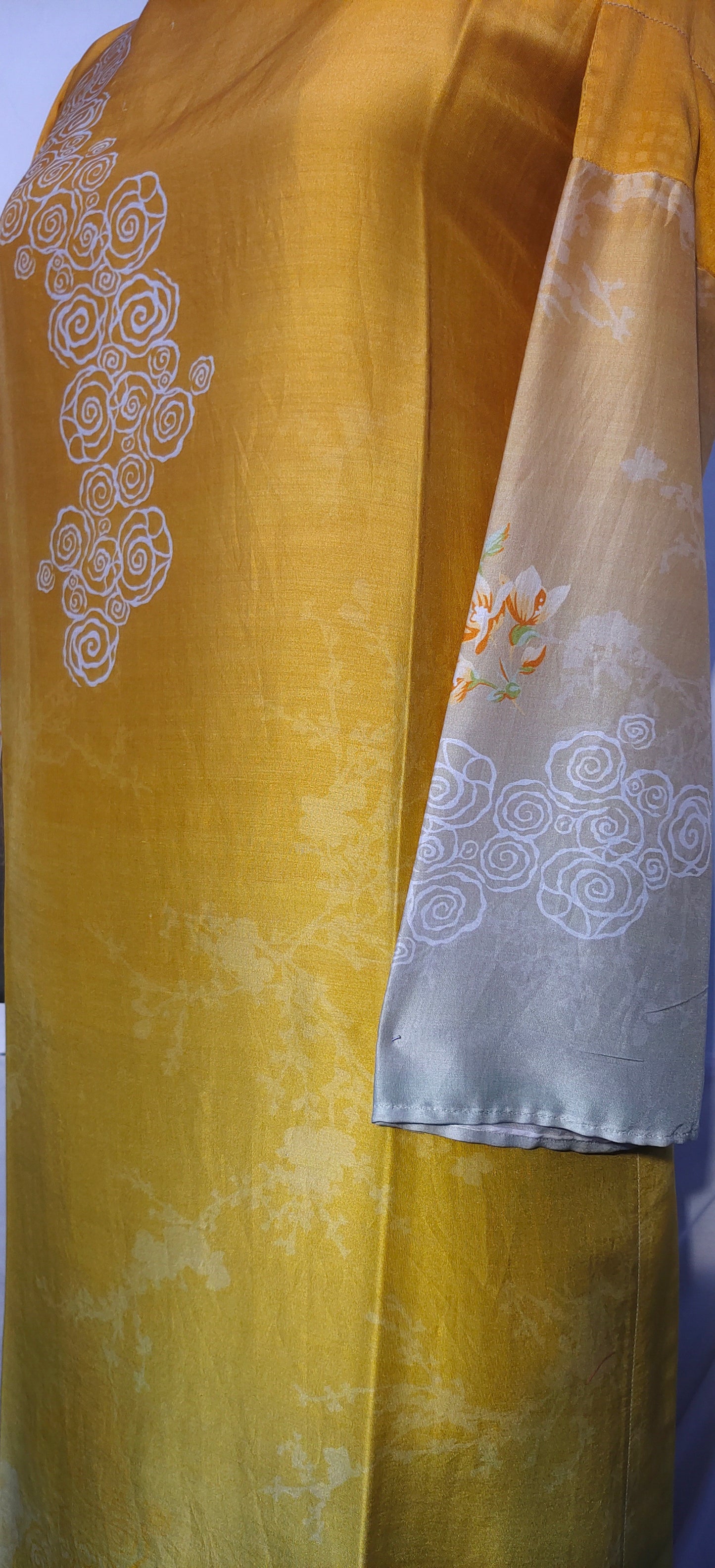 Semi Stitched Chanderi Casual Suitset