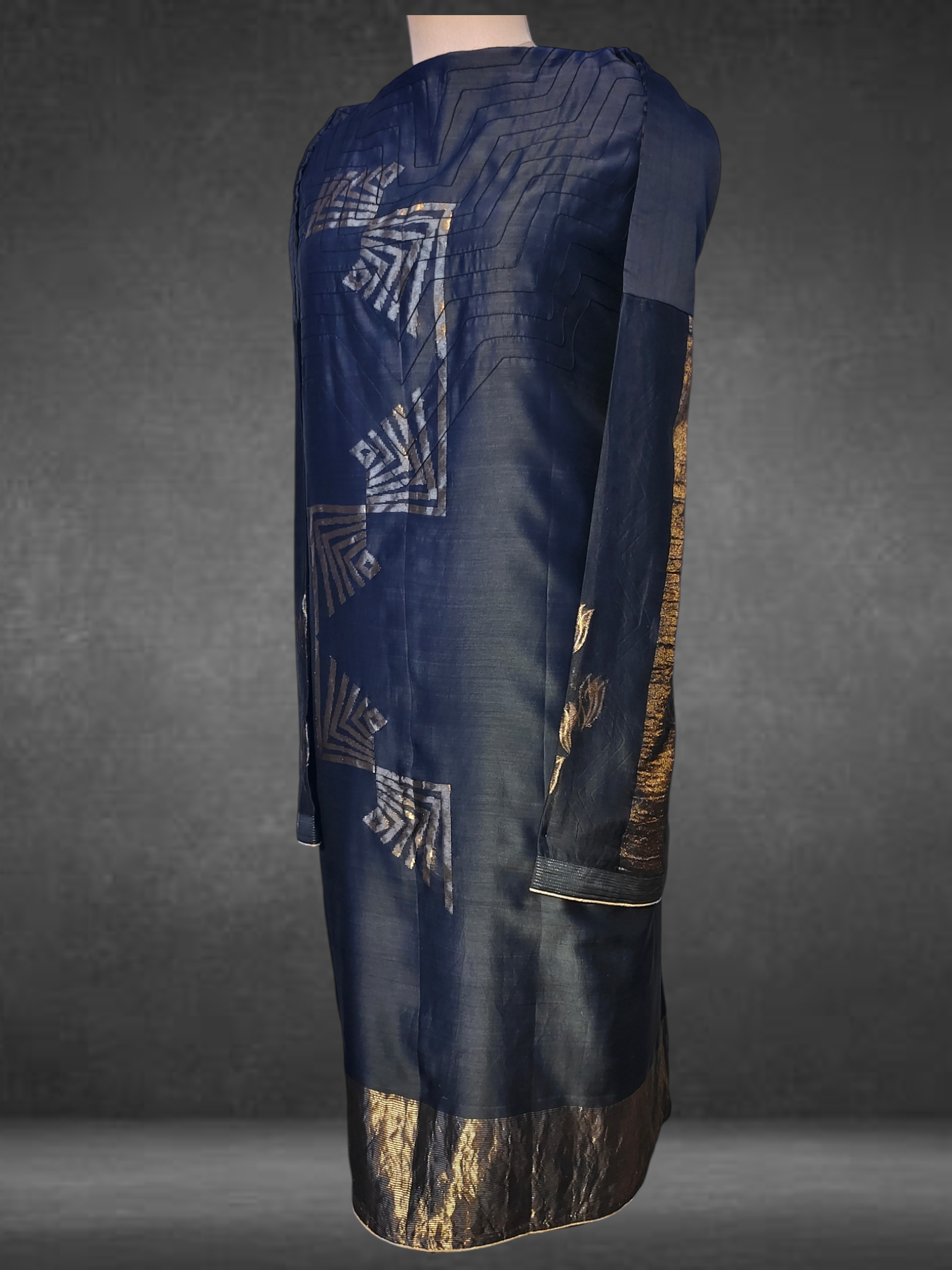 Semi Stitched Chanderi kurta VISHAL KAPUR