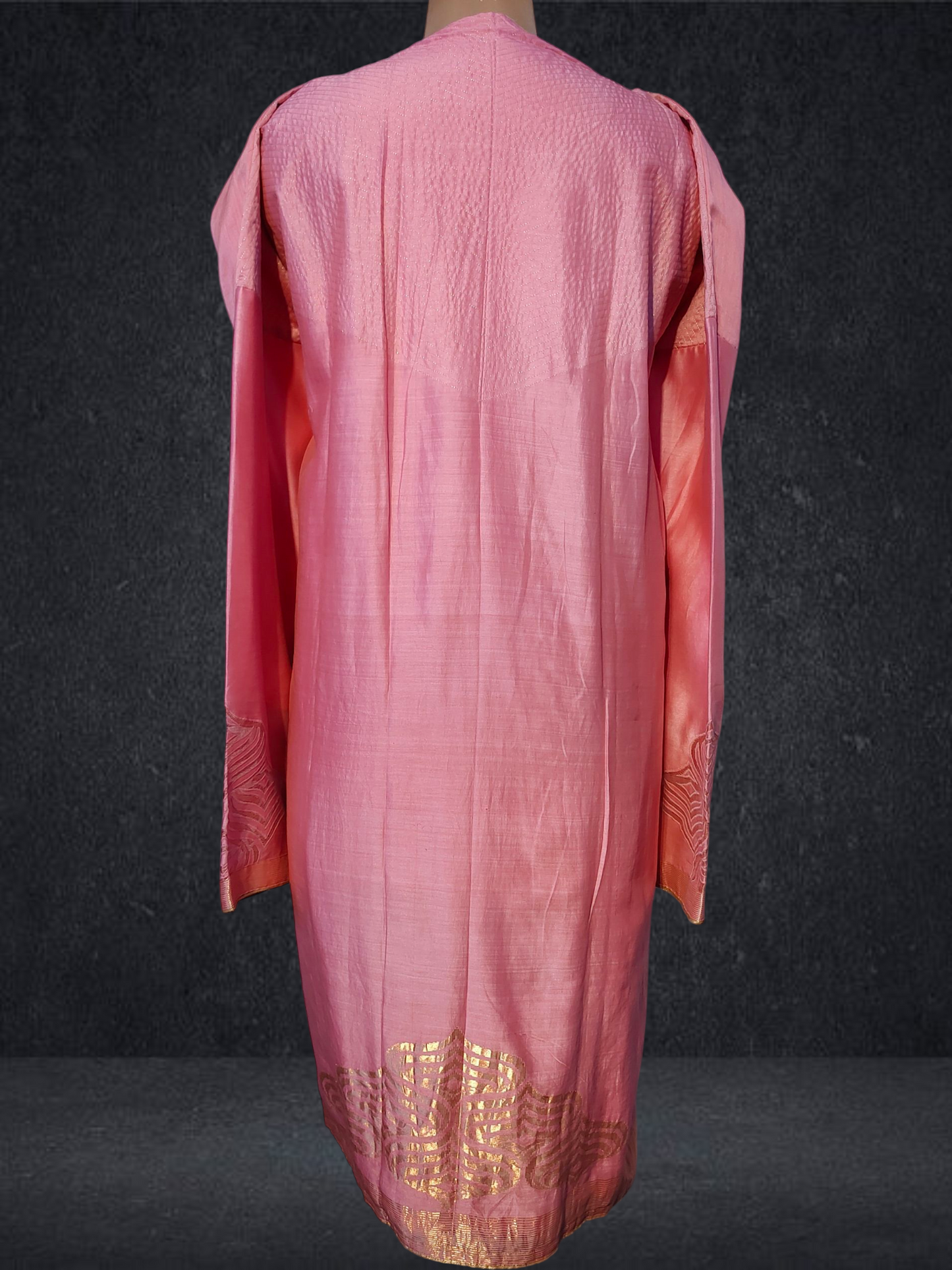 Semi Stitched Formal chanderi Kurta