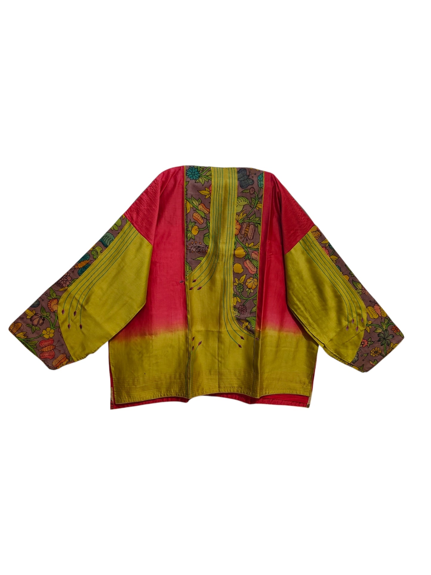 Semi Stitched Chanderi Kalamkari Short Tunic