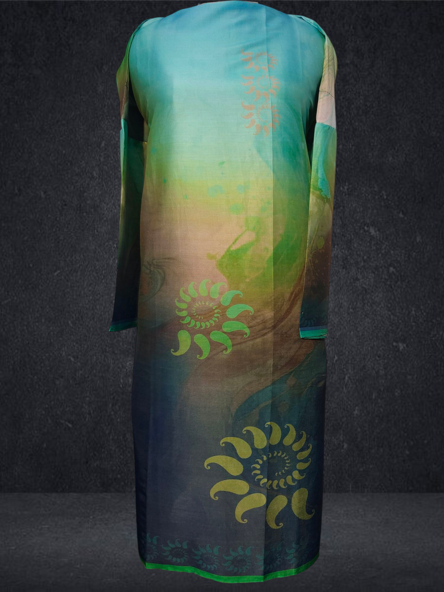 Semi Stitched Chanderi Casual Suitset