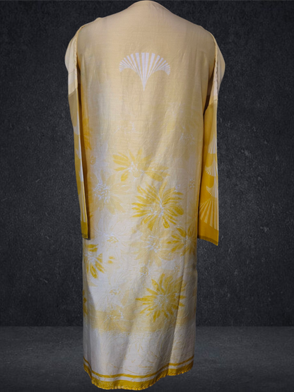 Semi Stitched Chanderi Formal Suitset
