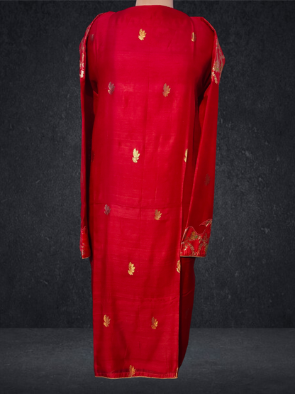 Semistitched Chanderi Zariwoven Kurta