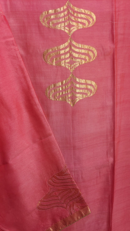 Semi Stitched Formal chanderi Suitset