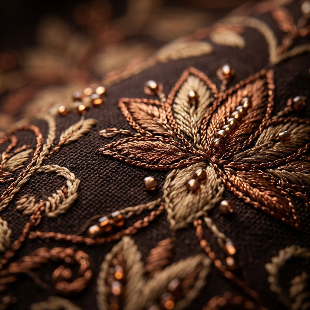 Customised Chanderi Embroidered set