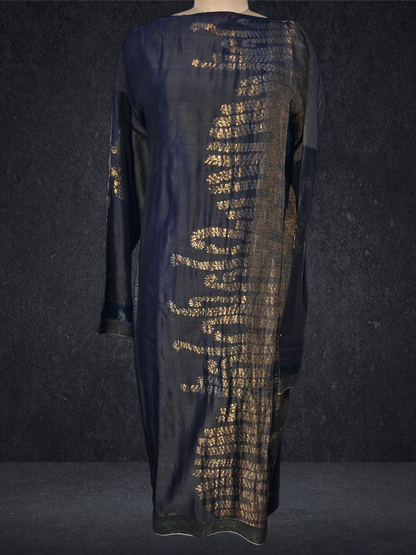 Semi Stitched Chanderi formal Suitset