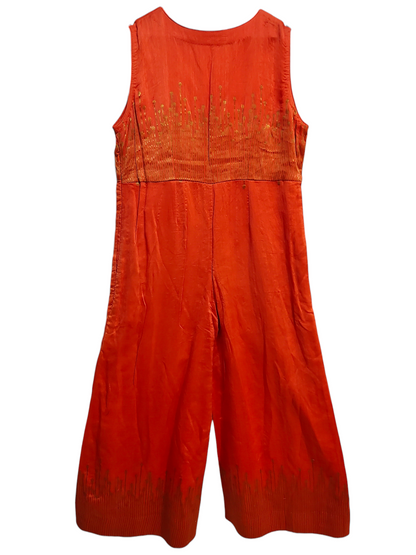 Formal chanderi Embroidered Indowestern set