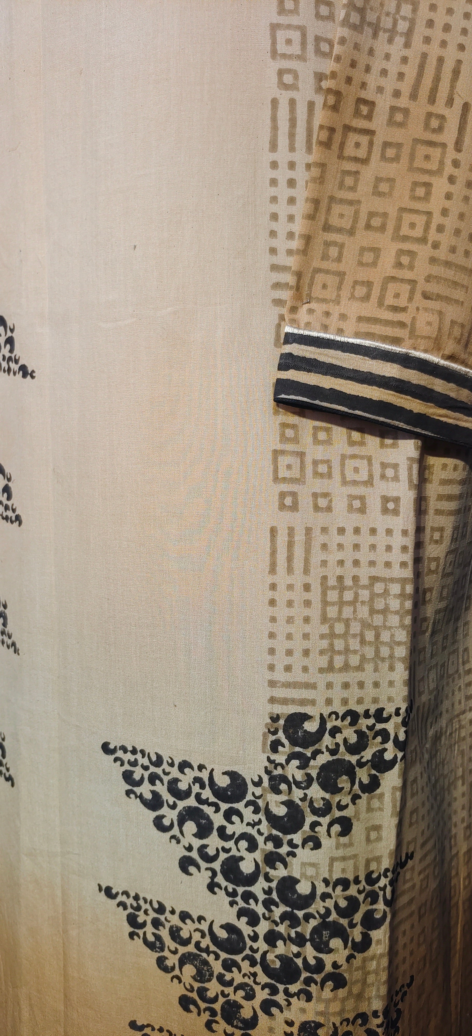 Semistitched Cotton Block Printed Casual Kurta VISHAL KAPUR