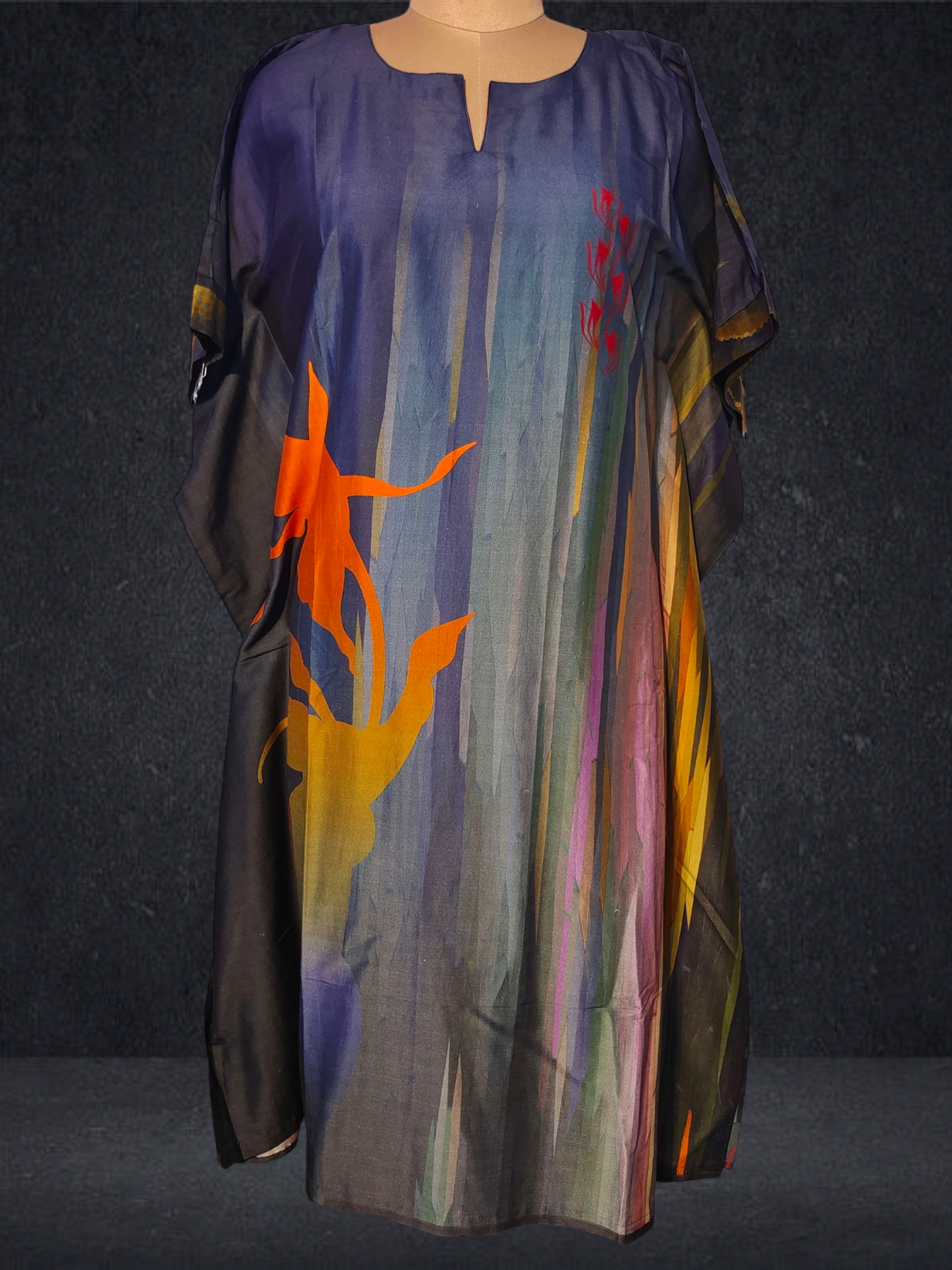 Stitched Chanderi Digital Printed Kaftan VISHAL KAPUR STUDIO