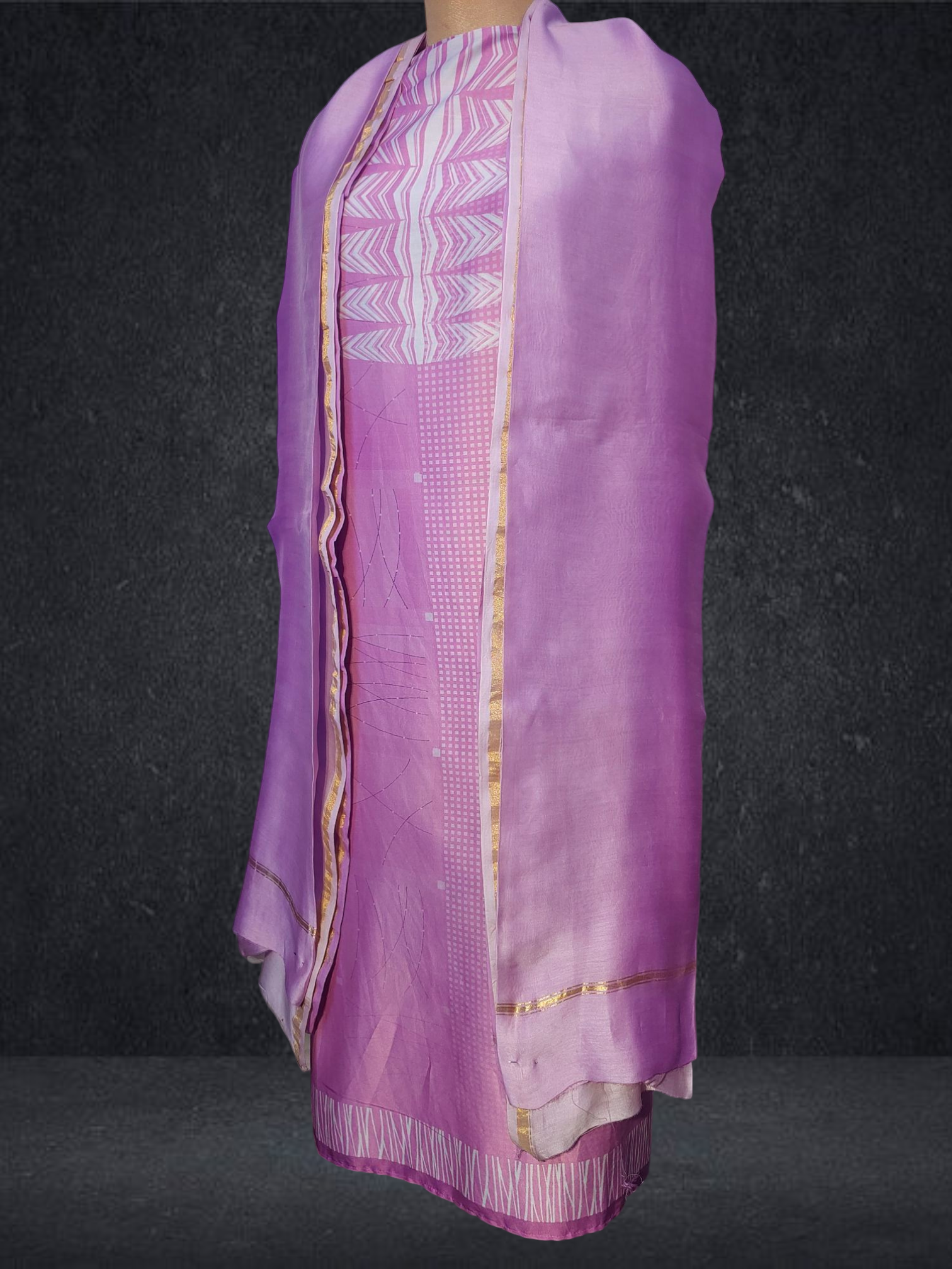 Semi Stitched Chanderi kurta VISHAL KAPUR
