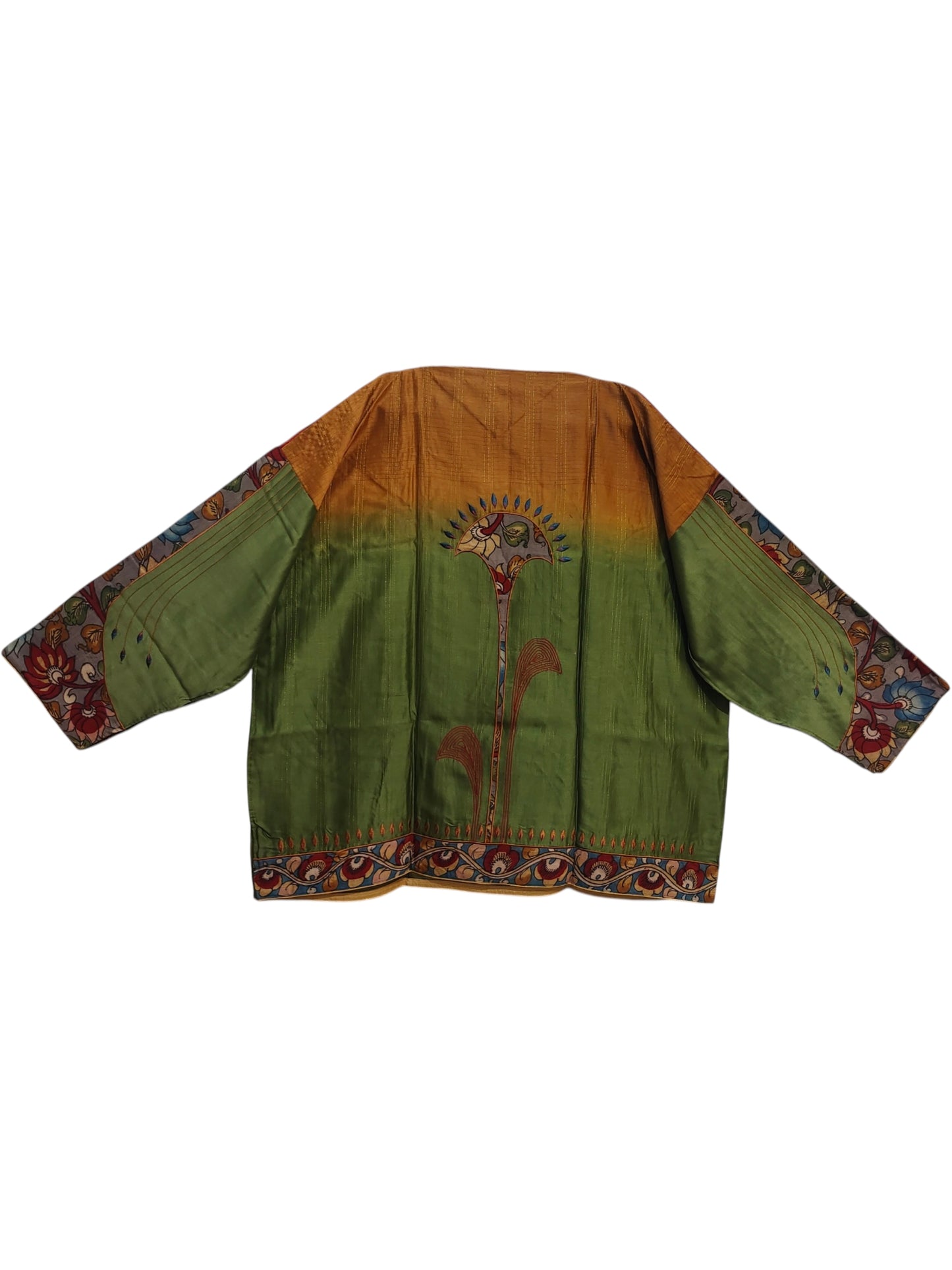 Semi Stitched Chanderi Kalamkari Short Tunic