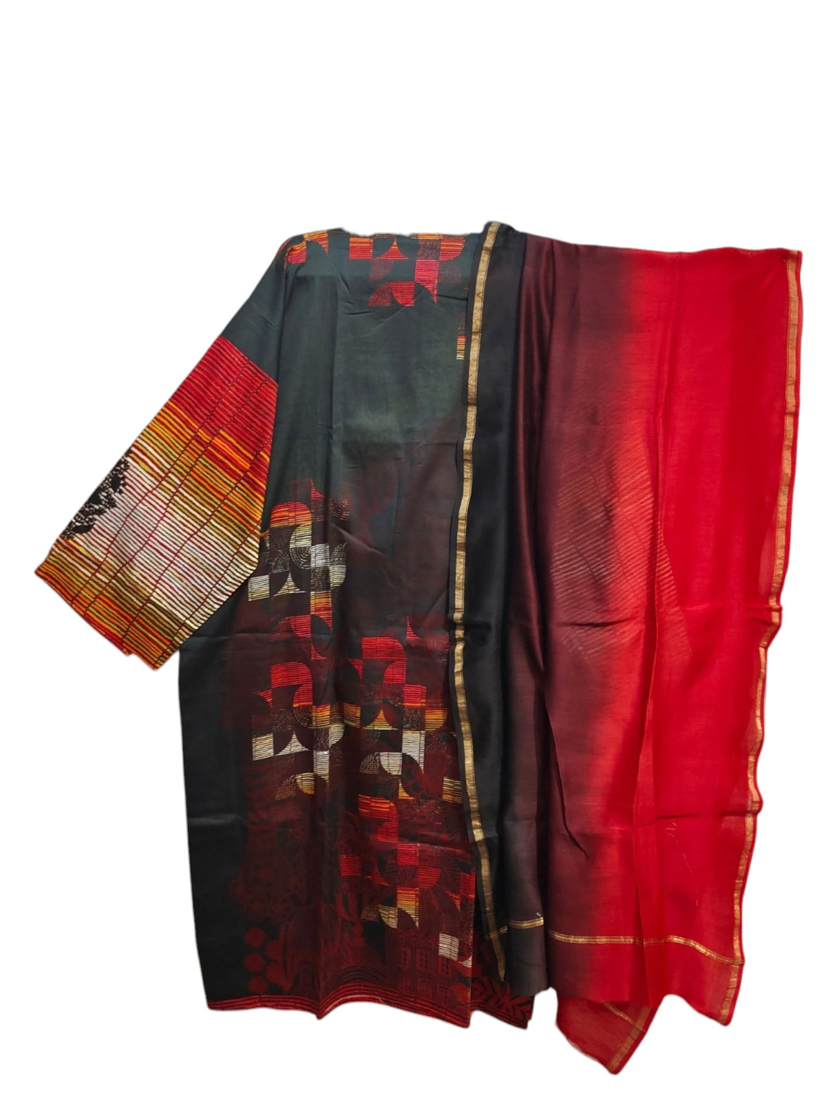 Semi Stitched Cotton Casual Suitset