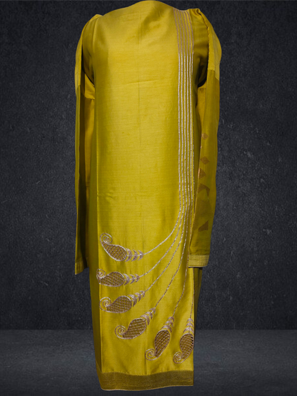 Semi Stitched Formal chanderi Kurta