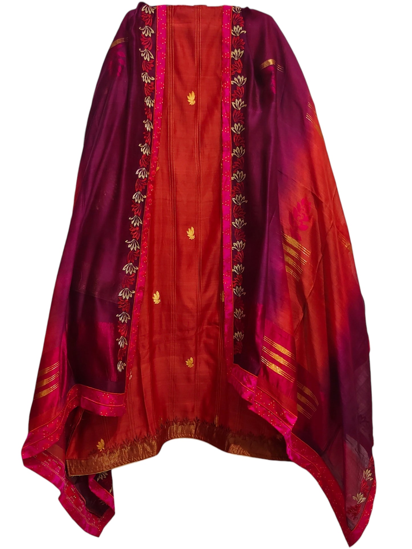 Semi Stitched Chanderi Formal Suitset
