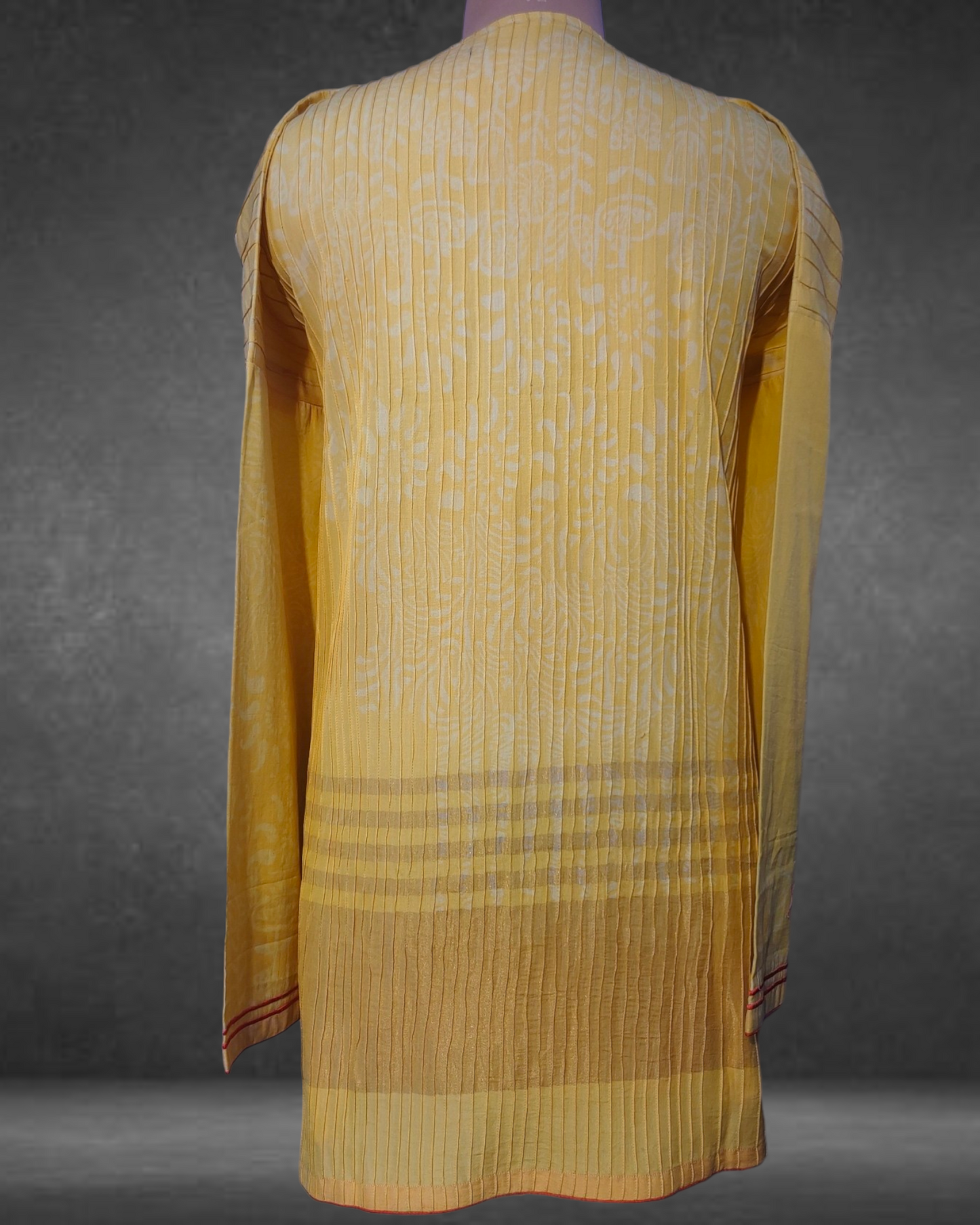 Semistitched Blockprinted Cotton Pintex Tunic VISHAL KAPUR STUDIO