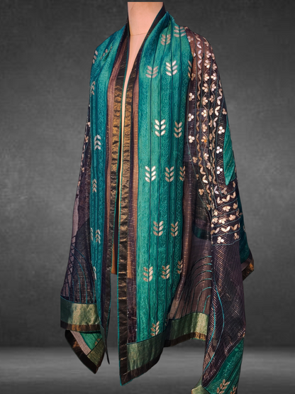 Chanderi Zari Woven Gota Dupatta