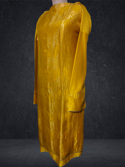 Semi Stitched Formal chanderi Kurta