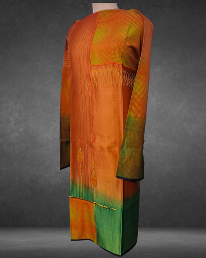 Semi Stitched Formal Chanderi kurta VISHAL KAPUR