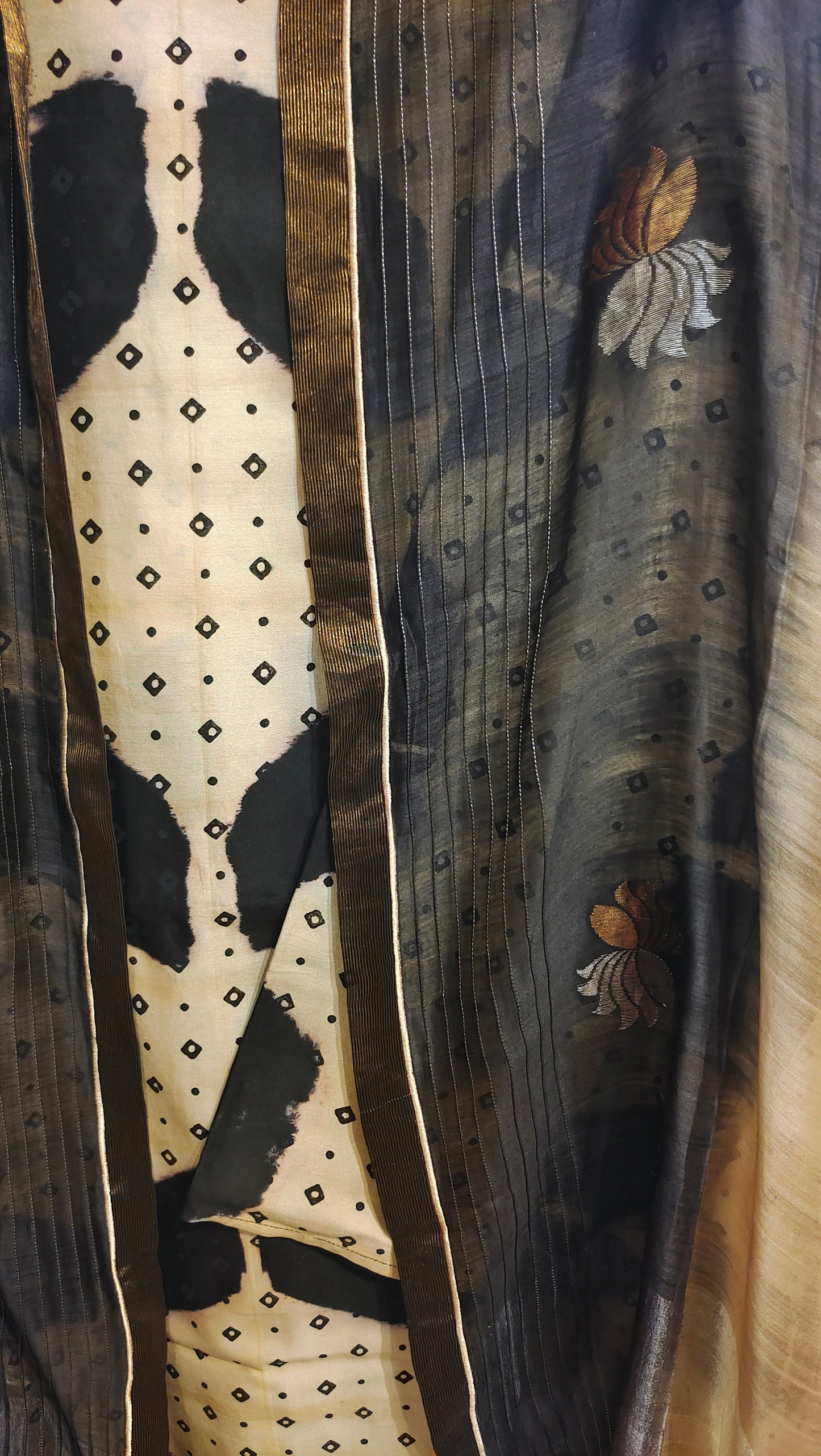 Semi Stitched Formal chanderi Suitset