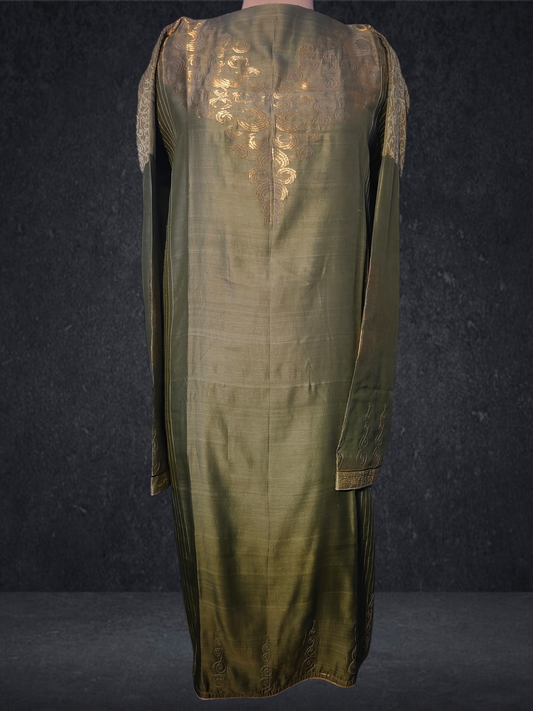 Semistitched Chanderi Zariwoven Kurta